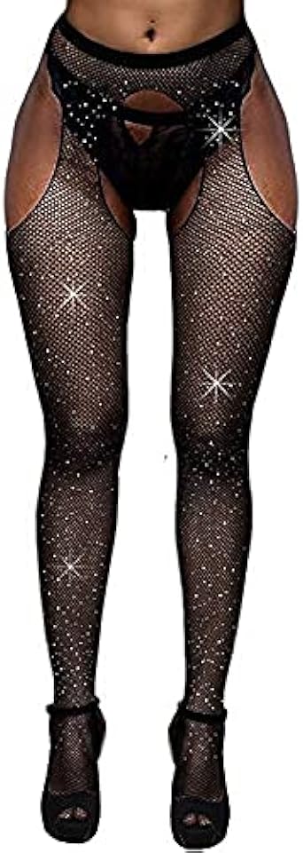 sparkle suspender tights