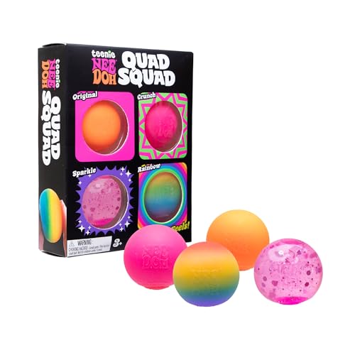 Schylling NeeDoh Teenie Quad Squad Needoh 4 Pack - Sensory Squeeze Toy - 1.5" in Diameter - Colors May Vary image 8