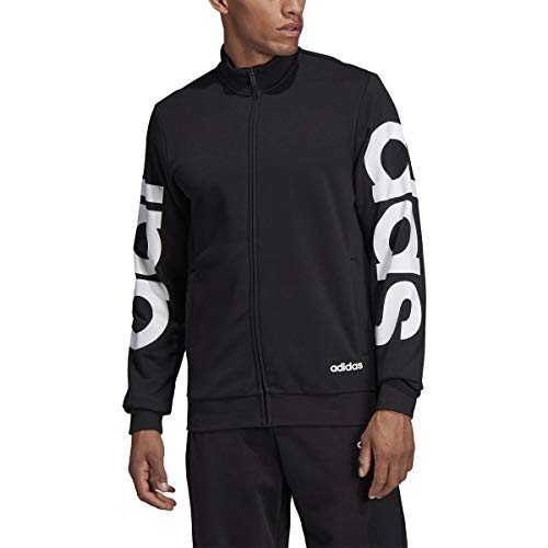 adidas Men's Essentials Track Jacket, Black/White, X-Large