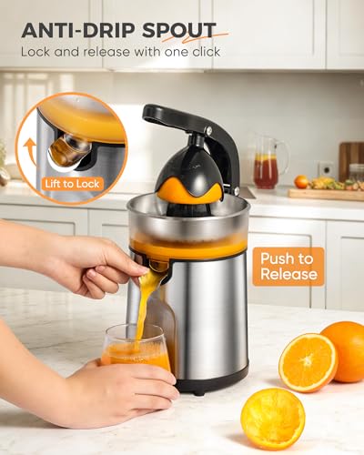 Amzpass 160W Electric Citrus Juicer with Dual Cones — view 4