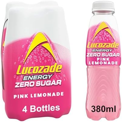 Lucozade Energy Zero Sugar Pink Lemonade 4X380 ml