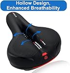 Comfortable Bike Seat Replacement Bike Saddle Dual Shock Absorbing Ball Anti-Slip Bicycle Saddle Waterproof Bicycle Seat for Men Women Universal Fit for Exercise Indoor Mountain Road Bikes