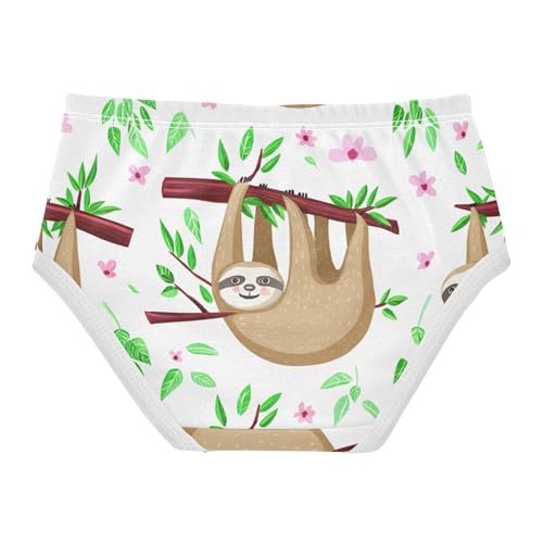 Girls Underwear Toddler 2t Cotton Panties Little Girl Designer Undies Kids Briefs Cute Sloths Hanging Tree2