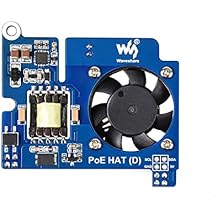 Power Over Ethernet HAT POE Type D for Raspberry Pi 3B+/4B, 802.3af-Compliant, Fits Raspberry Pi Official Case