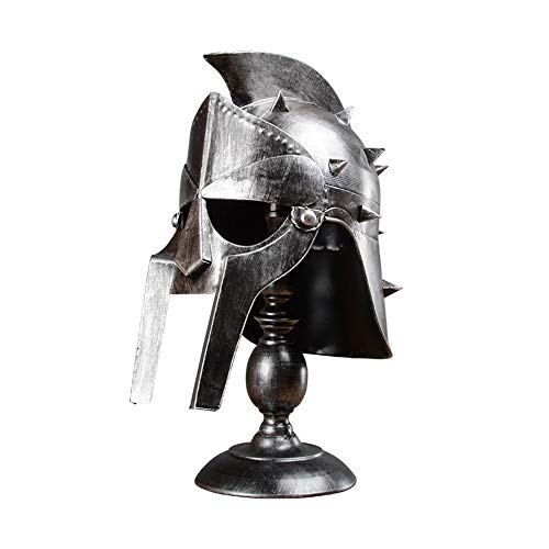 WANHAO Lámpara de Mesa Gladiador Máximo,Casco Medieval luz del Escritorio de la Vendimia Spartan Griego réplicas de la Armadura Caballero Casco de Lámpara de Escritorio de la lámpara de cabecera