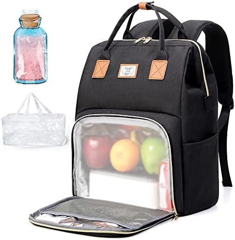 Lekesky Laptop Lunch Backpack Rucksack Bag for Women Men School Backpack Casual Daypack Laptop Lunch Bag Fits up to 15.6 Inch Laptop, Striped