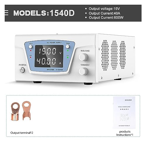 Fuente de alimentación CC de laboratorio ajustable y regulada de banco variable 15V 40A digital 3