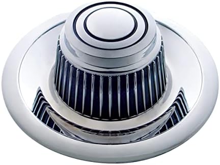 United Pacific C687001 Chrome Plastic Rallye Center Hub Cap Covers for 1968-70 Chevy Camaro, Rally/Sport Wheels, Durable Plastic Covers - Set of 4