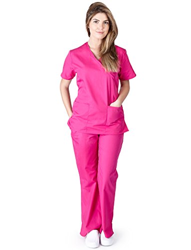 Natural Uniforms Women's Mock Wrap Scrub Set