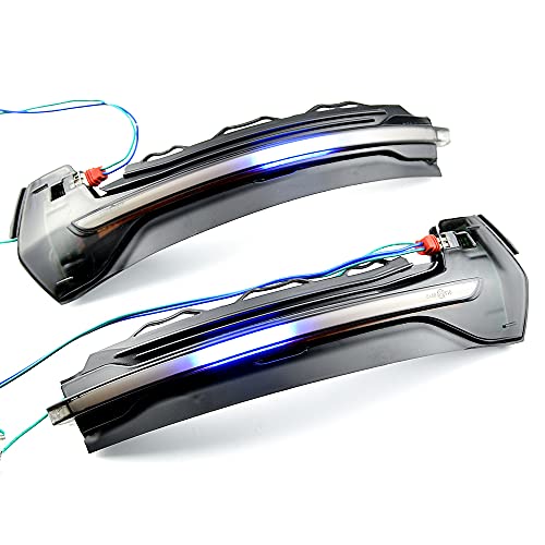 QKLsudua Conjunto de 2 peças de luzes de seta com espelho lateral de LED piscante dinâmico compatíve