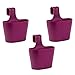 ENGELLAND 3 x Blumentopf zum Auf-Hängen, Geländertopf, Lila, Hängetopf, Balkon-Kasten, oval, Übertopf, Pflanzkasten, mit Wasserspeicher/Wasserauffangschale, 2,8 Liter