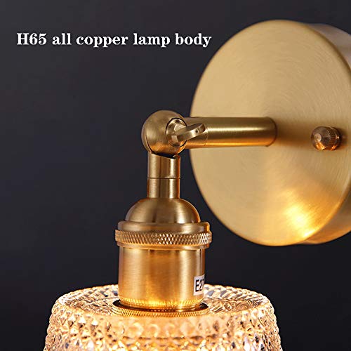 Iluminación de aplique de pared for dormitorio moderno y salón con base de cobre 4