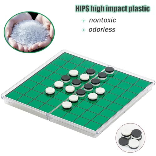 Mini juego de mesa Reversi magnético plegable miniatura 7