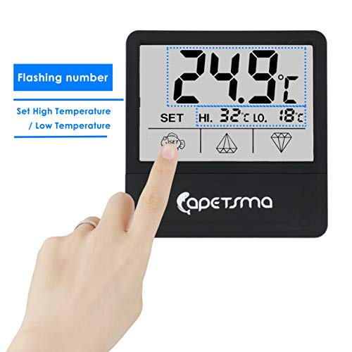 Aquarium Thermometer, Digital Touch Screen Fish Tank Thermometer with