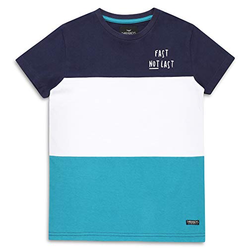 NOROZE Kids Boys T-Shirt, 100% Cotton Children Printed Tee, Crew Neck Short Sleeve Top (9-10 Years, Need Speed Navy)