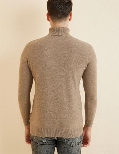 Men’s Turtleneck Wool Sweater Merino Wool Knit Pullover Winter Warm Long Sleeve Korean Style Soft Fashion Pullover3