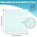 Bath Sponges No Rinse Bathing Wipes – Disposable Body Wipes for Adults, Elderly, and Bedridden – Rinse-Free Bath Sponges for Hygiene, Travel, Camping, and Caregiving – 25 Pack