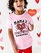 SANIXJOO Toddler Valentine's Day T-Shirts Mama's Valentine Heart Graphic Tee Tops Kids Babys Valentine's Lover Gifts Clothes(Pink,5-6Years)