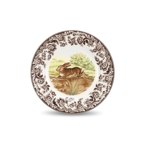 Spode Woodland Salad Plate, Rabbit, 8” | Perfect for Thanksgiving and Other Special Occasions | Made in England from Fine Earthenware | Microwave and Dishwasher Safe