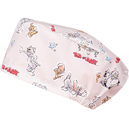 Pilucaps, Gorro quirófano pelo largo modelo TOM&JERRY unisex para mujer y hombre 100% algodón