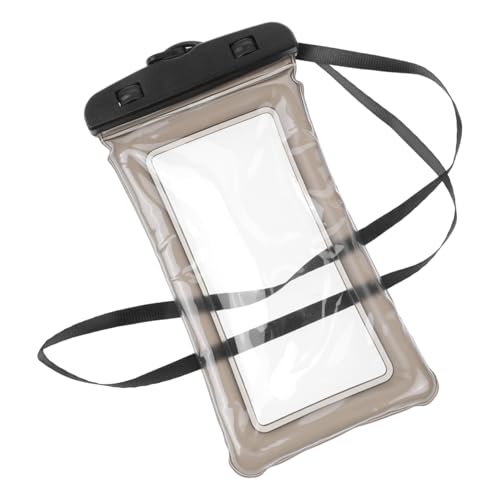 FRCOLOR Bolsa Estanca para Móvil Funda Transparente Sellada y Flotante con TPU Inflable Bolsa para Deportes Acuáticos como Buceo y Piragüismo Color Negro