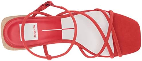 Dolce Vita Women's Zayla Heeled Sandal, red Nubuck, 9.5 M US | Image 4