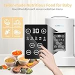 Baby Food Maker, Baby Food Processor with Silicone Spatula, Baby Food Blender, Auto Cooking & Grinding, Steam Cook and Blender, Touch Screen Control, BPA Free, White - Image 3