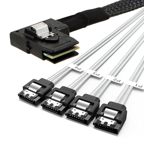 Cable mini SAS SFF-8087 de alta velocidad a 4 SATA para optimizar planos traseros