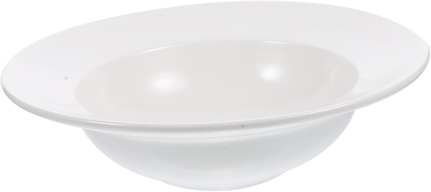 Large Vintage Ceramic Pasta Bowl European Style Serving Plate for Pasta Salad and Steak Microwave Dishwasher Safe Household Food Dish