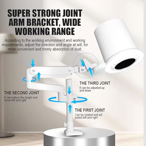 Recolector de polvo para uñas con luz LED y ventilador miniatura 5