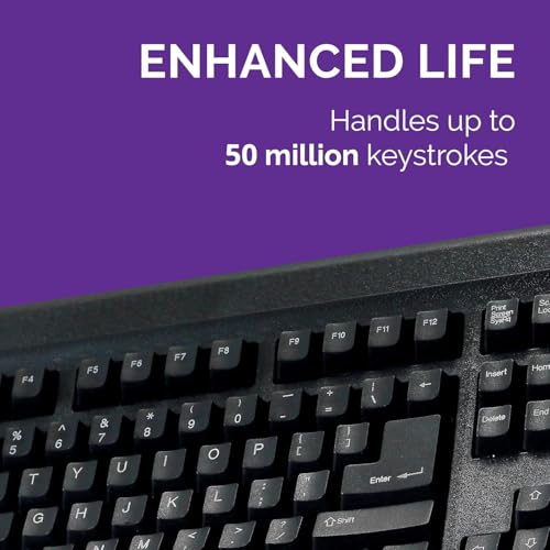 Image of TVS Gold Mechanical Wired Keyboard || 1.5 Meter USB Cable, USB Gold Keyboard (Black) || 1 Year Warranty