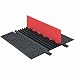 Guard Dog GD5X75-O/B Polyurethane Heavy Duty 5 Channel Low Profile Cable Protector with ADA Compliant Ramp, Orange Lid with Black Ramp, 36" Length, 33.3" Width, 1.25" Height