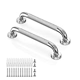 LZPTYYSN 2 Pack 12 Inch Grab Bars for Elderly for Wall, Anti-Slip Handicapped Grab Bars, Stainless S