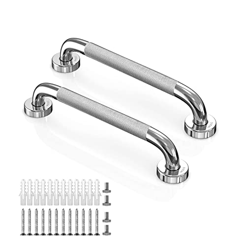 Lzptyysn 2 Pack 12 Inch Grab Bars For Elderly For Wall, Anti-Slip Handicapped Grab Bars, Stainless Steel Bathroom Grab Bar #TOP9