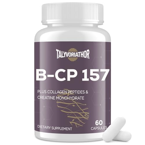 BC-157 Kapseln – Neue Formel mit BC 157 Aminosäuren-Komplex, Creatin Monohydrat & Kollagenpeptiden – Ohne Zusätze, 60 Kapseln