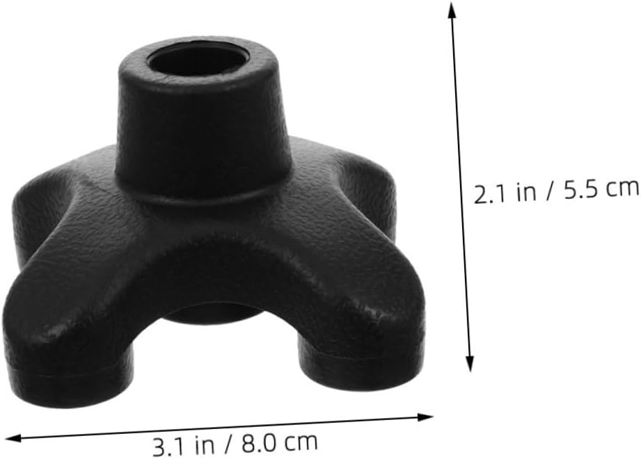 2Pcs Replacement Quad Cane Tips Nonslip Rubber Foot Pads for Enhanced Stability Self Standing Base for Elderly Walking Sticks Various Environments