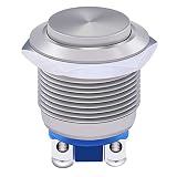 Twidec/19mm Waterproof Stainless Steel Metal Shell Momentary Raised Top Push Button Switch 3A/12~250