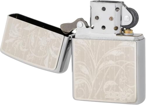 Encendedor Zippo plateado vintage de latón miniatura 3