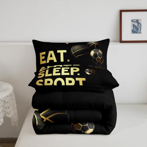 Image of Feelyou Basketball Soccer Bedding Set Full Size for Kids Teens