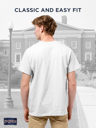 Image of JanSport NCAA Officially Licensed Campus Short Sleeve T Shirt for Men, Soft & Breathable Pre-Shrunk Cotton Crewneck T Shirt