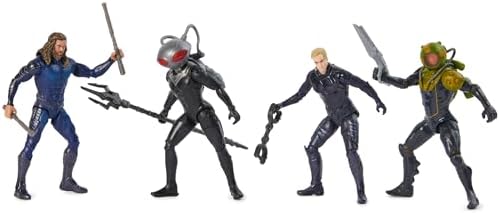 DC Comics, Aquaman Volcanic Island Pack (Amazon Exclusive), 4 Collectible Action Figures with Accessories, Superhero Kids Toys for Boys Ages 3+