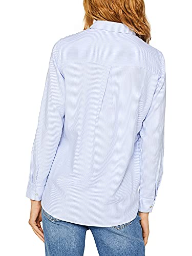 ESPRIT-Gestreifte-Hemdbluse-aus-100-Baumwolle
