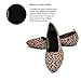 Harriseve Women's Casual Fashion Shallow Mouth Pointed Toe Flat Shoe - Breathable Mesh Ballet Flats (Leopard, Numeric_11)
