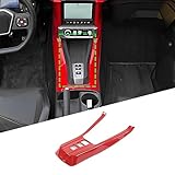 Car Central Control Gear Shift Panel Cover Trim Compatible for Polaris Slingshot 2020 2021 2022 2023, Only Fits for Automatic Gear Without M Gear, Car Decora Cover Trim Accessories (Sports Red)