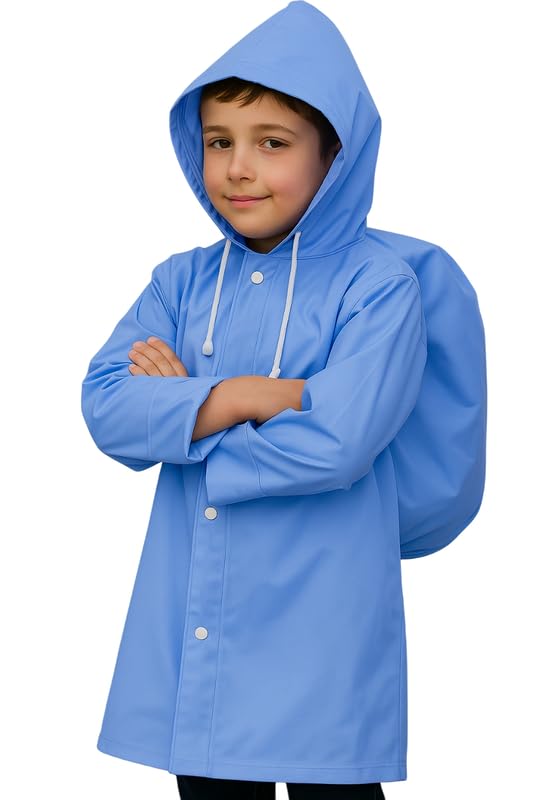 School Bag Friendly Kids Raincoat (Blue,Multisize)-image-29