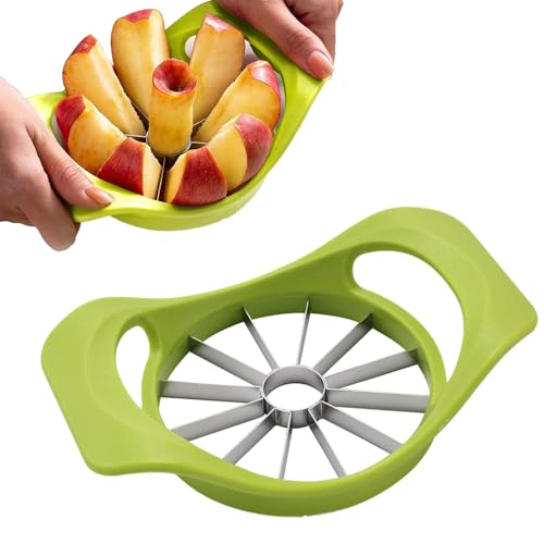 Apple Corer Slicer - Premium Stainless Steel Apple Cutter Fast and Easy Fruit Slicing Tool Effortless Core Removal Dishwasher Safe Kitchen Gadget