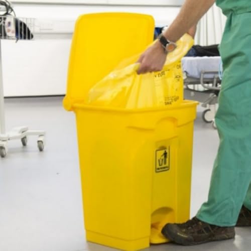 Image of ELLA Yellow Garbage Bags 30 x 37 Inches 6 Rolls 60 Bags Extra Large Strong Trash Bags for Daily Use in Household Kitchen Office Outdoor Waste Bins With Check Duster Cloth Free