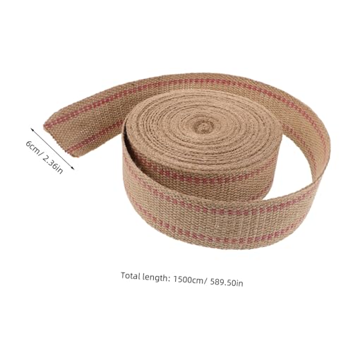 Réparation de chaises avec ruban large jute naturel et rayures