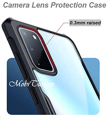 Image of MOBITUSSION Polycarbonate Shockproof Transparent Slim Back Cover For Samsung M30S /Samsung M21 (Black)