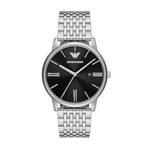 Emporio Armani Men’s Watch Three-Hand Date, Stainless Steel, AR11600, Silver, Bracelet